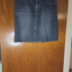 Tommy Hilfiger Dark Blue Denim Midi Skirt